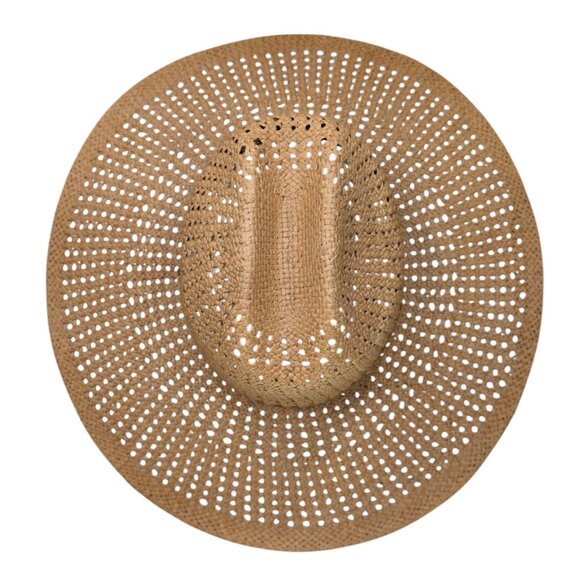 Lack of Color Vista Sun Hat Womens Brown Paper Straw Drawstring Wide Brim Size M - Picture 7 of 14